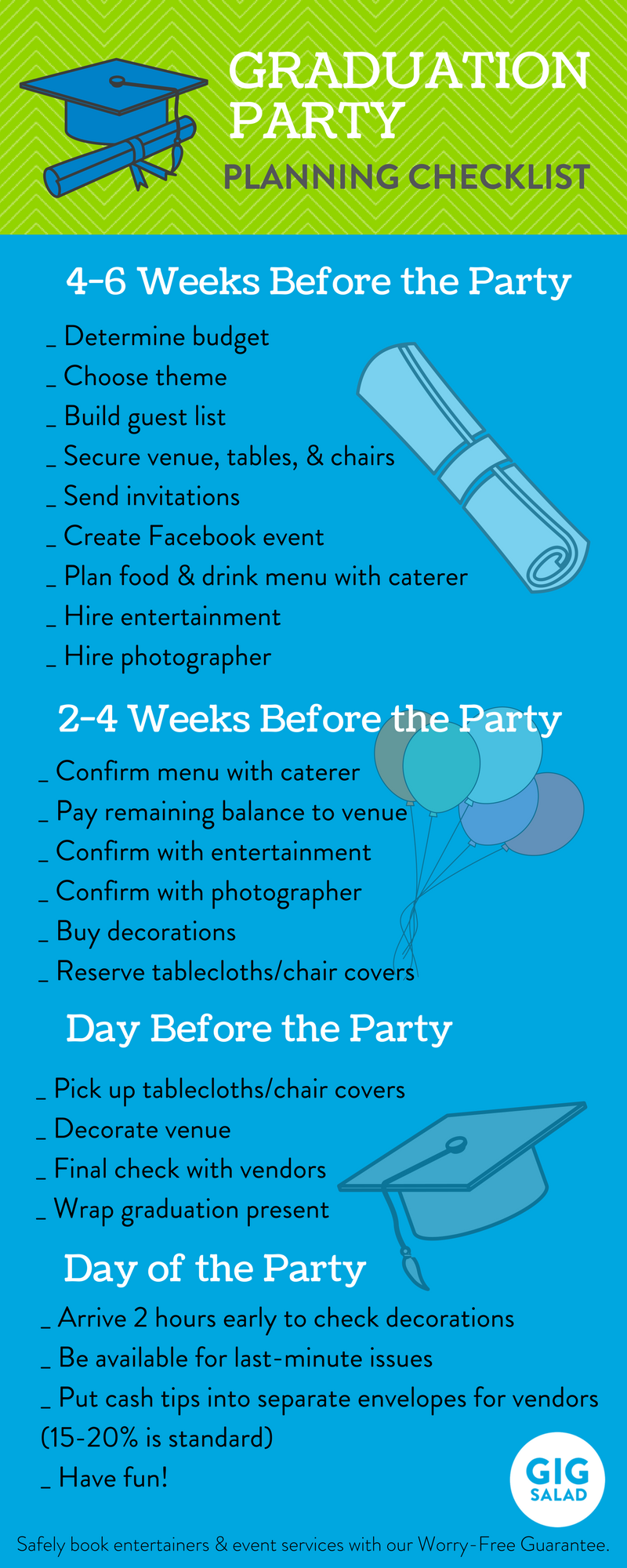 A Simple Graduation Party Checklist For Parents The GigSalad Community